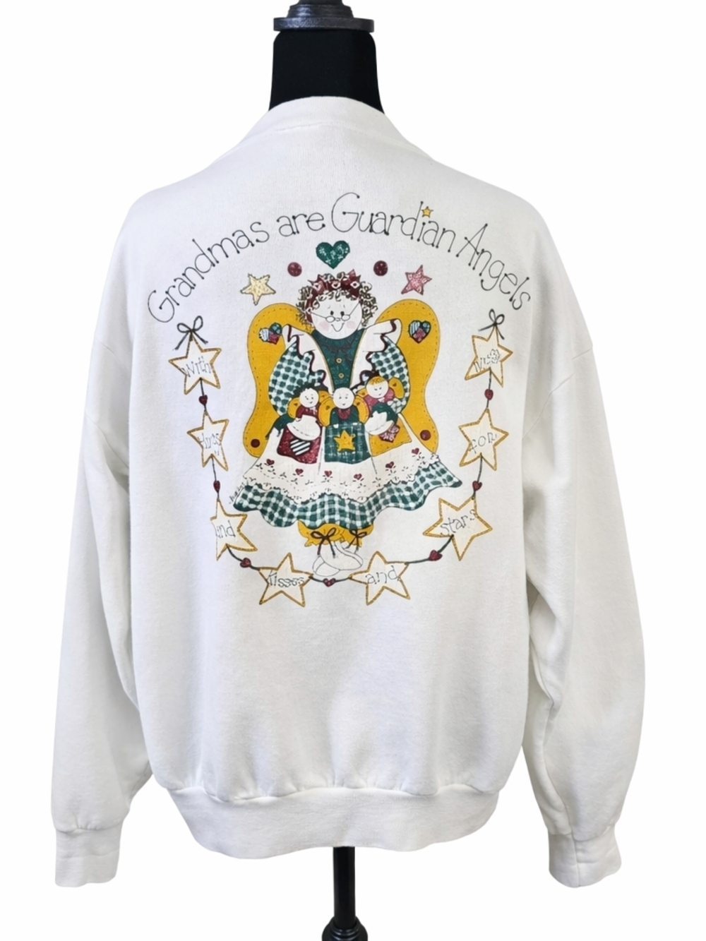 Cream 'Grandmas are Guardian Angels' Graphic Cardigan Sweatshirt